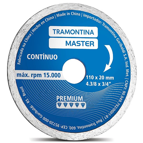 Disco Corte Diamantado Continuo 4 3/8 Tramontina 42594104