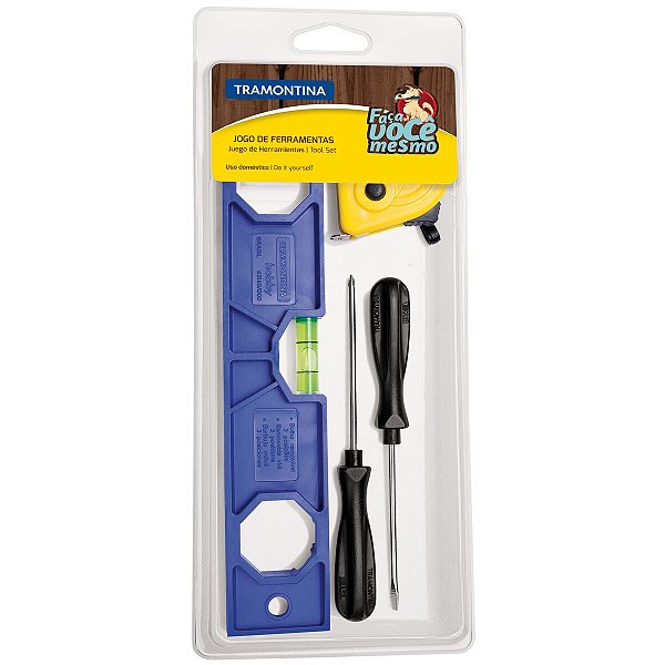 Kit Ferramentas Nível Trena Chave 4PC Tramontina 43408134