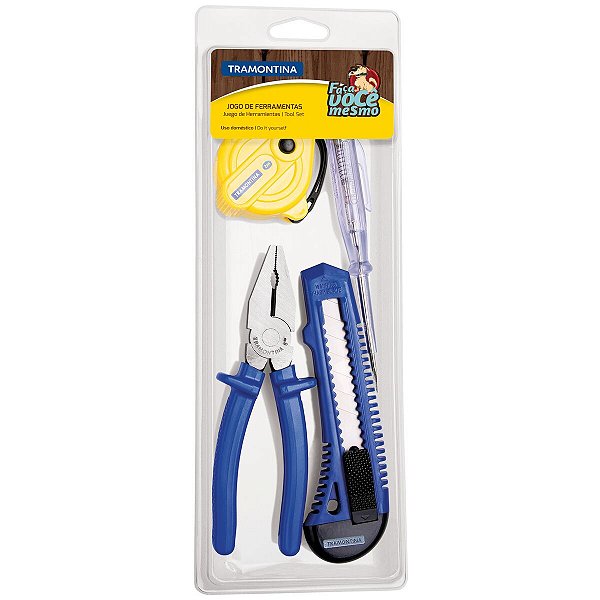 Kit Ferramentas Alicate Chave Teste Tramontina 43408138