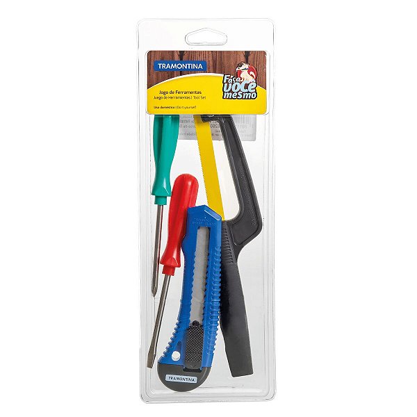 Kit Ferramentas Mini Arco Serra Estilete Tramontina 43408304