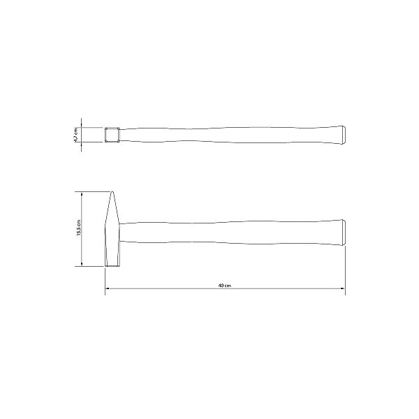 Martelo Pena Rebitar Bater Metal 2000G Tramontina 40443012