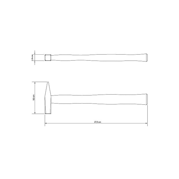 Martelo Pena Rebitar Bater Metal 200G Tramontina 40443004