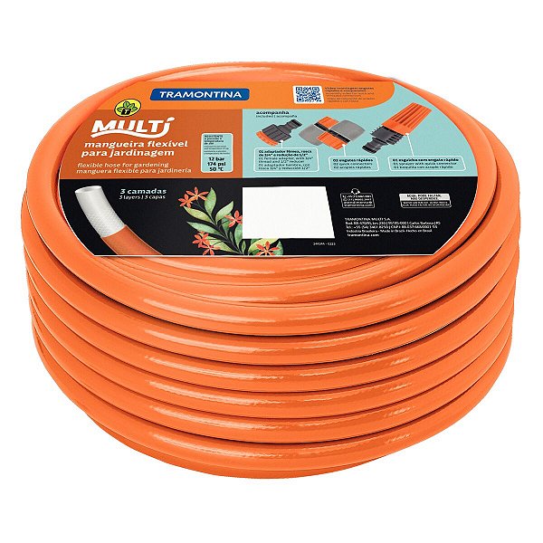 Mangueira Jardim Multi Laranja 15M Tramontina 79212151