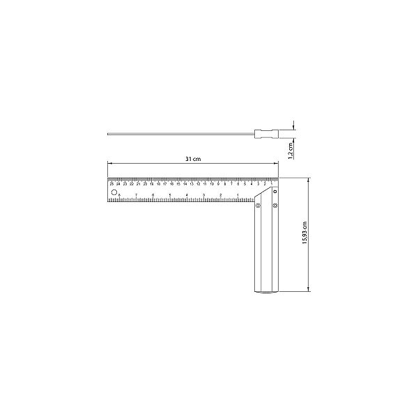 Esquadro Aluminio 30Cm 12 Polegadas Tramontina 43171012