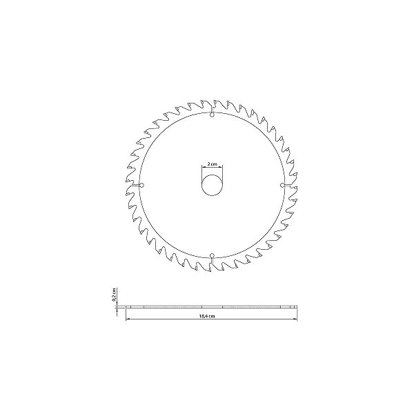 Disco Corte Madeira Serra 7 1/4 36 Dente Tramontina 42580136