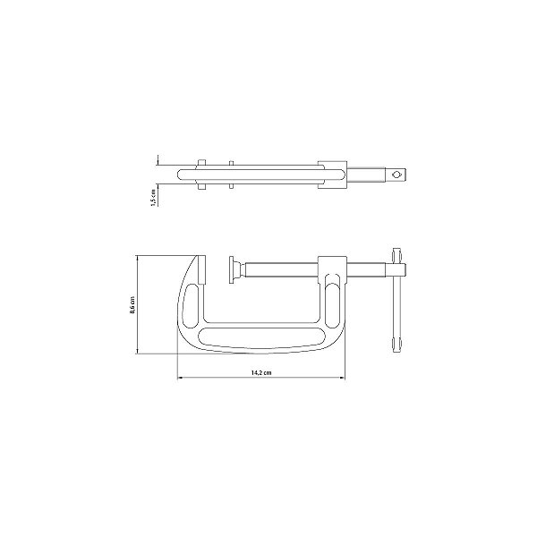 Grampo Sargento Tipo C 3 Tramontina 43190003