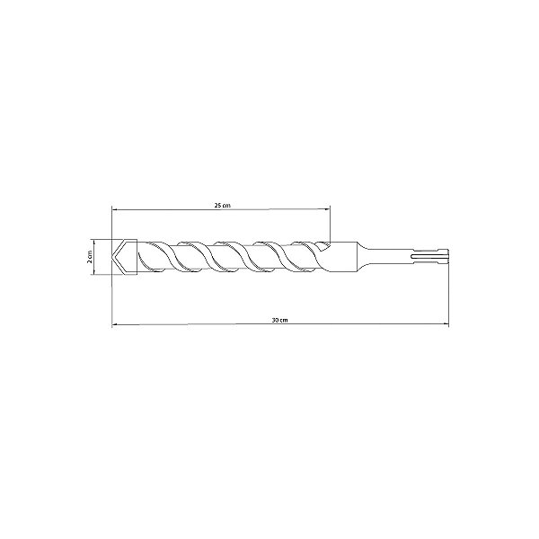 Broca Concreto Sds Plus 20Mm 300Mm Tramontina 43148144