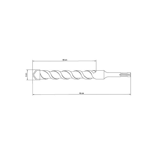 Broca Concreto Sds Plus 20Mm 460Mm Tramontina 43148145