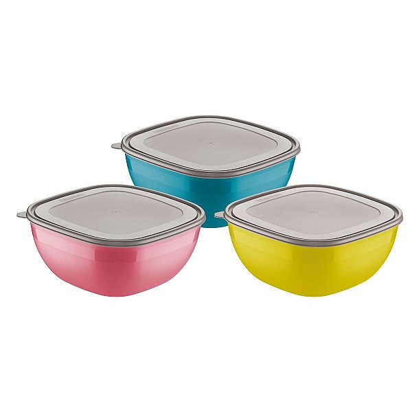 Pote De Plástico 4 Litros 6 Peças Tramontina 25099958