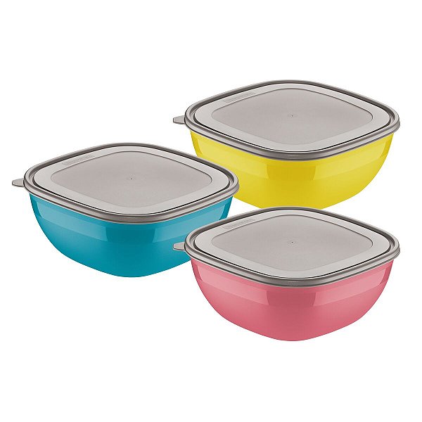 Pote De Plástico 2 Litros 9 Peças Tramontina 25099957