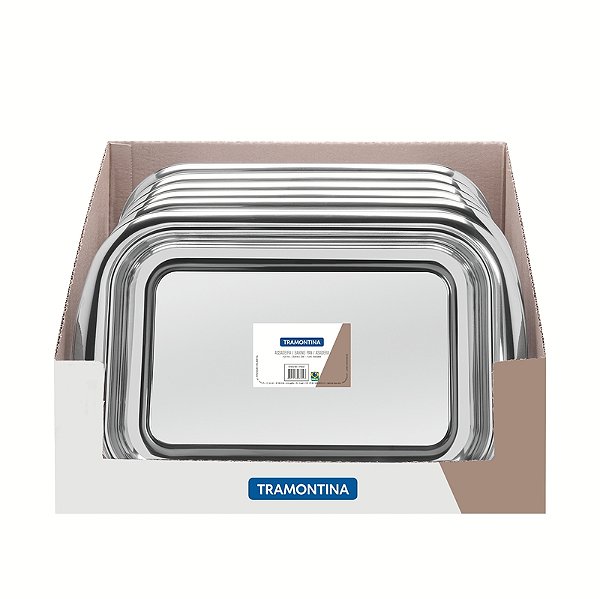 Assadeiras Inox 34Cm 22Cm Display Tramontina 61310345