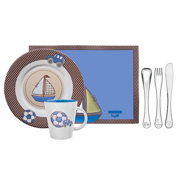 Refeição Prato Talher Infantil Copo Tramontina 64250670