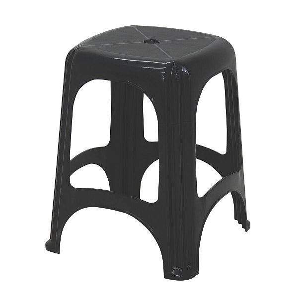 Banqueta Banquinho Plástica Nit Preta Tramontina 92411009