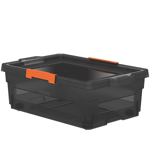 Caixa Organizadora Com Rodas 40L Fumê Tramontina 92554012