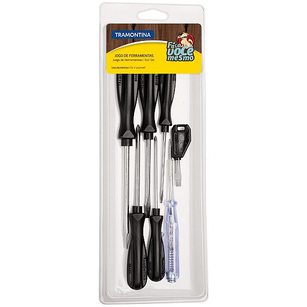 Kit Ferramenta Chave Teste Fenda Philips Tramontina 43408109