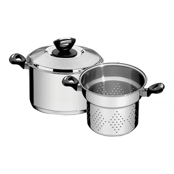 Panela Cozi Pasta Massa Inox Solar 24Cm Tramontina 65720400