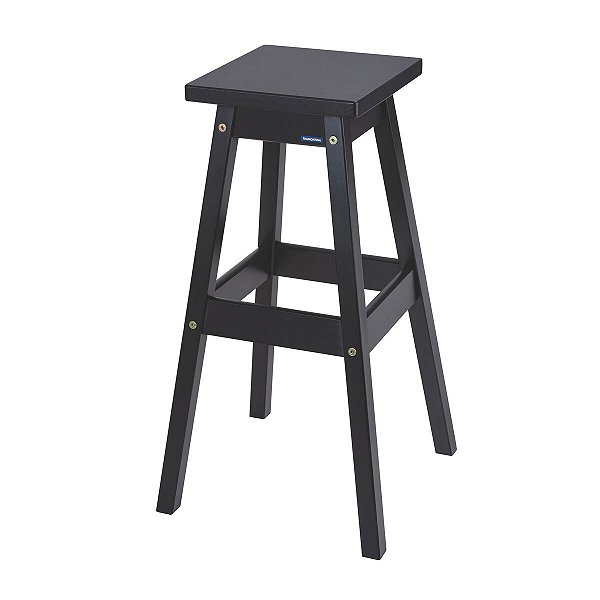 Banqueta Banquinho Madeira Quadra Preta Tramontina 91458072