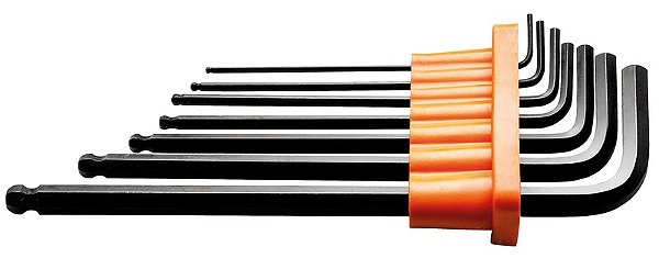 Chave Allen Hexagonal Abaulada 8 Pçs Tramontina 44461208