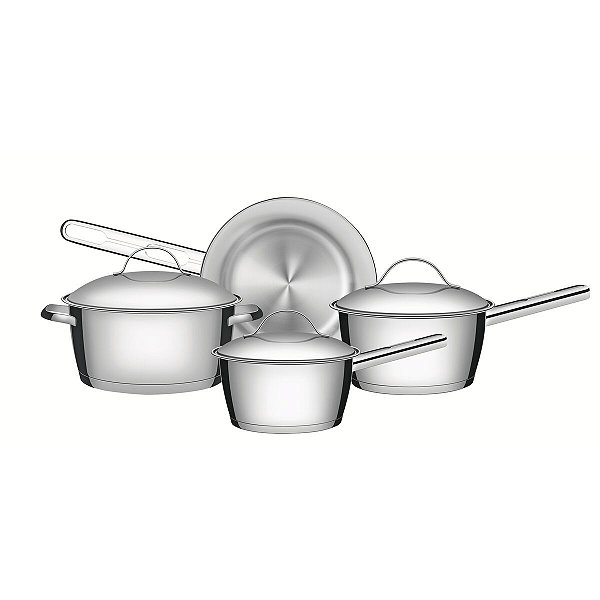 Jogo Panelas Fundo Triplo Inox 4 Allegra Tramontina 65650270