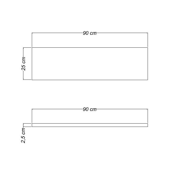 Prateleira El Mapl 900X250X25 C/St Tramontina 91273095