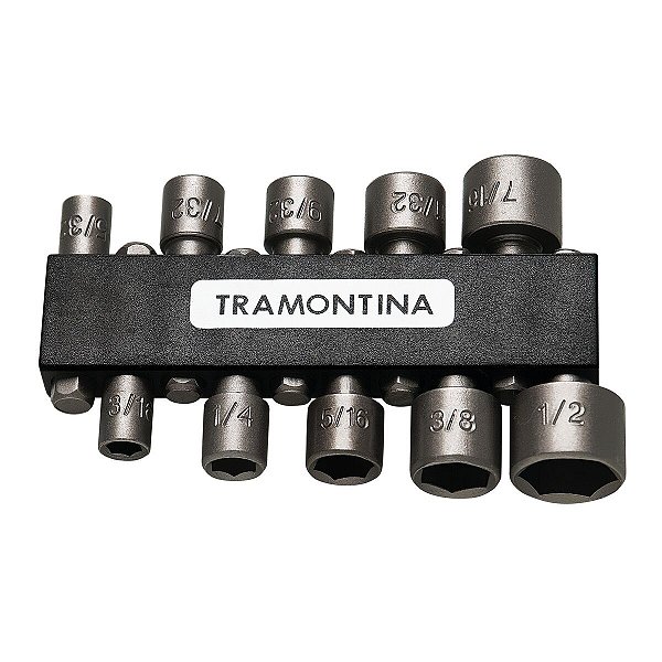 Jogo Ponteiras Soquete Sextavado 10 Pçs Tramontina 43615110