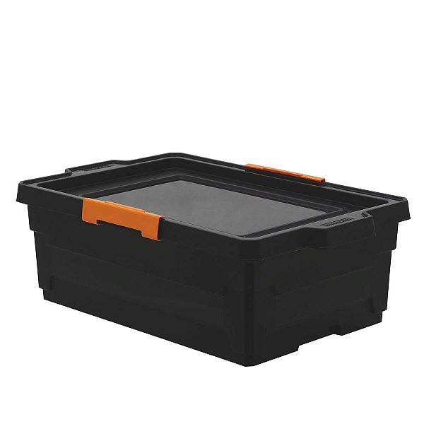 Caixa Organizadora Com Rodas 40L Preta Tramontina 92554009