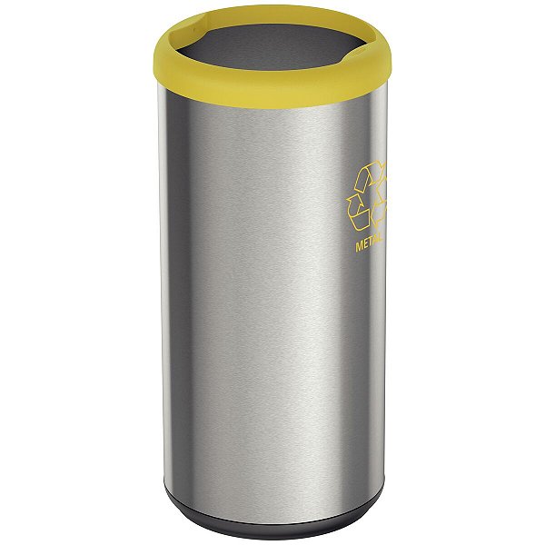 Lixeira Inox Polido 40L Amarela Tramontina 94539224
