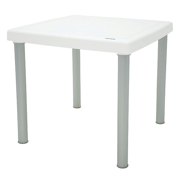 Mesa Quadrada Plástica 80Cm Mona Branco Tramontina 92350010