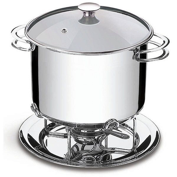 Rechaud Fogareiro Inox 4Pçs 7L Solar Tramontina 65500684