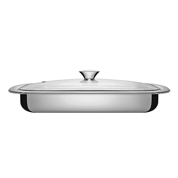 Assadeira Aco Inox Cosmos Tampa Vidro Tramontina 61315394