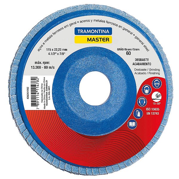 Disco Flap Conico 4.1/2 Grao 40 Tramontina 42630001