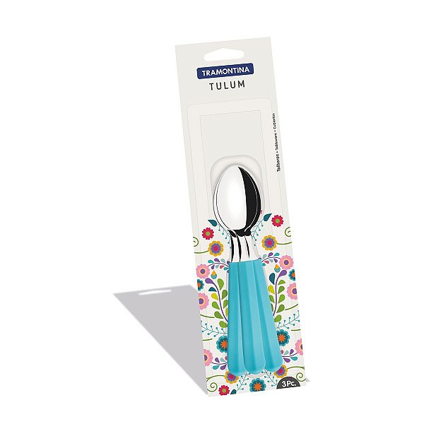 Colher Colheres Sobremesa 3Pç Azul Tulum Tramonti 23276310
