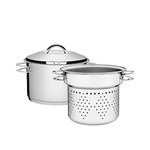 Panela Cozi Pasta Massa Inox Solar 20Cm Tramontina 65500410