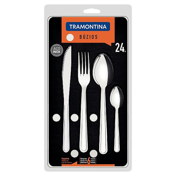Faqueiro Talheres Inox 24Pc Buzios Tramontina 23799075