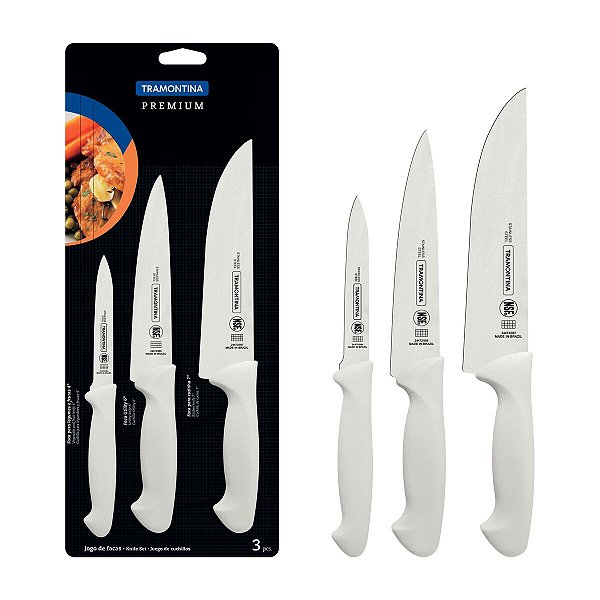 Conjunto Facas Inox 3 Pcs Premium Tramontina 24499811