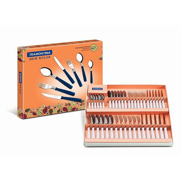 Talheres Inox 42 Pcs New Kolor Tramontina 23199888