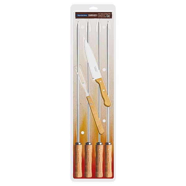 Espeto Churrasco Garfo Faca Inox 6Pç Tramontina 26499032