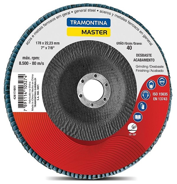 Disco Flap Conico 7 Grao 120 Tramontina 42617004