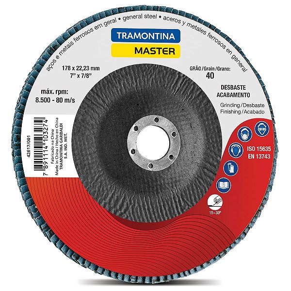 Disco Flap Conico 7 Grao 40 Tramontina 42617001