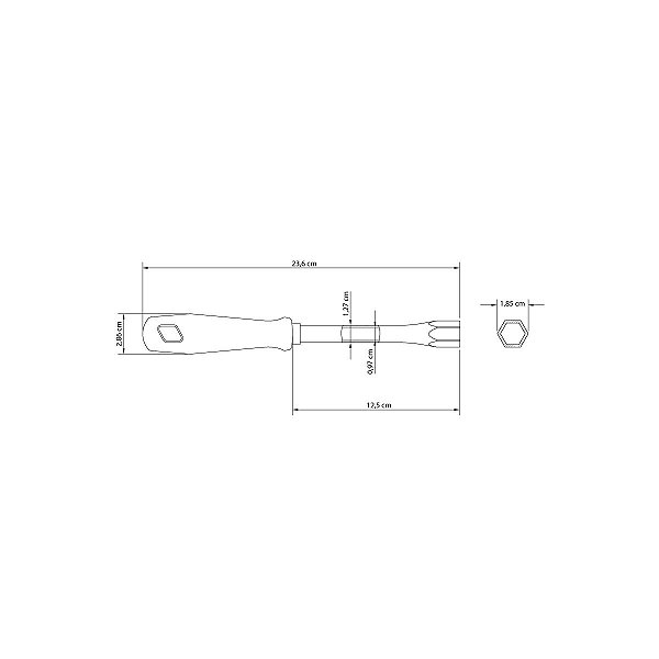 Chave Canhao Tubular 13Mm Tramontina 41450013