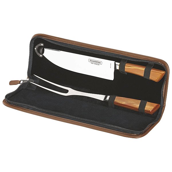 Estojo Garfo Faca Churrasco Polywood Tramontina 21599459