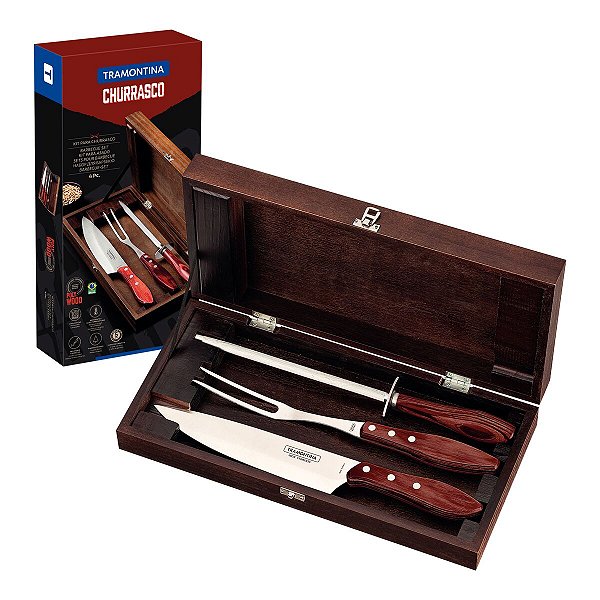 Maleta Chaira Faca Jg Churrasco Polywood Tramontina 21198764
