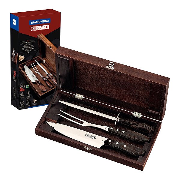 Maleta Garfo Faca Jg Churrasco Polywood Tramontina 21198964