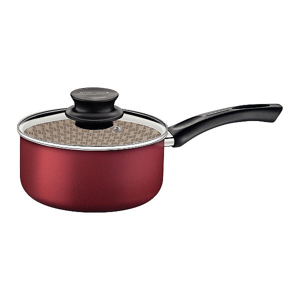 Panela Tampa Vidro 20Cm Paris Vermelha 3L Tramontin 20525720