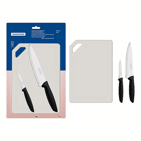 Jogo Facas Inox 3Pc Plenus Pre Tramontina 23498014