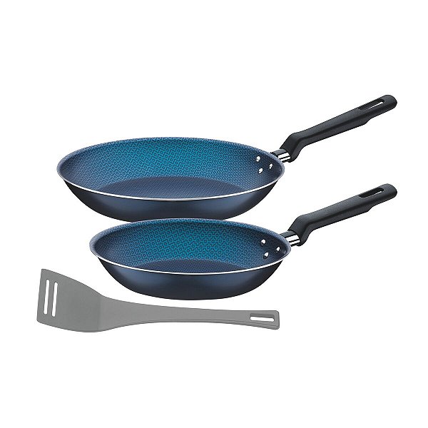 Jogo Frigideira Espátula Bergamo Azul Tramontina 20399181