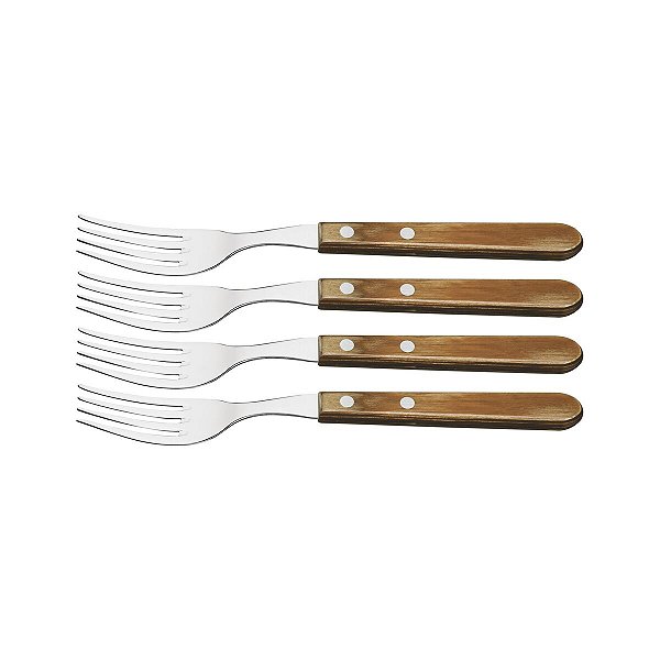 Conjunto Garfos Inox 4Pc Polywood Tramontina 21199497