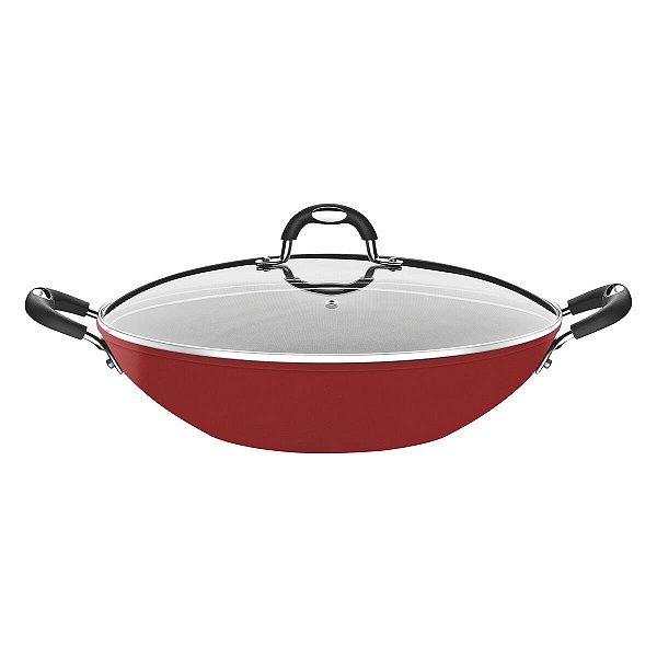 Frigideira Wok 36Cm Monaco Vermelha 6,1L Tramontina 20868736