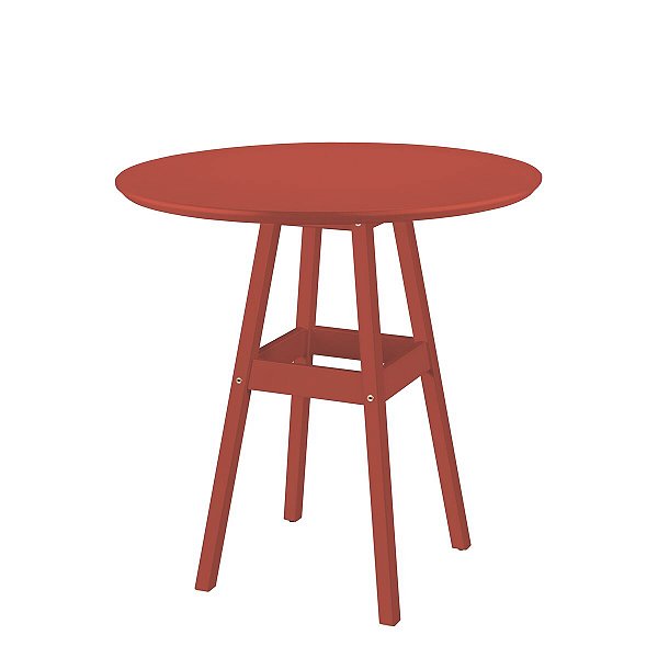 Mesa Pub Bar Bistro 80Cm Vermelho Tramontina 91453080
