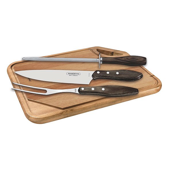 Kit Churrasco Inox Castanho Polywood Tramontina 21198963